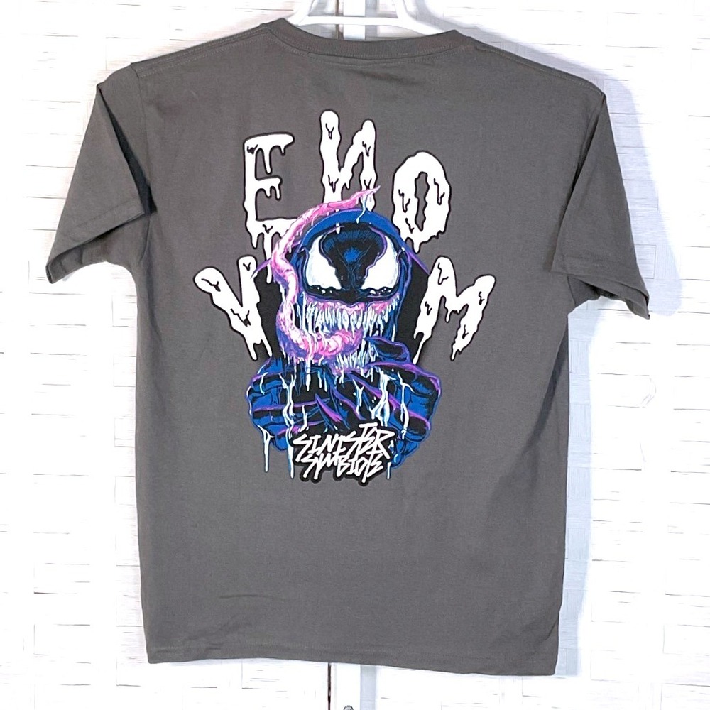 Marvel T-Shirt  Large Youth Emo Venom‎  Graphic Print Short Sleeve